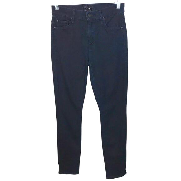Mother Denim Womens High Waisted Blue Looker Boots Badges Jean Capsule Edgy - Picture 1 of 11